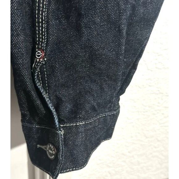 U.S. Polo Assn Mens Denim Jacket XL 100% Cotton Dark Blue Button-Up - Picture 6 of 9